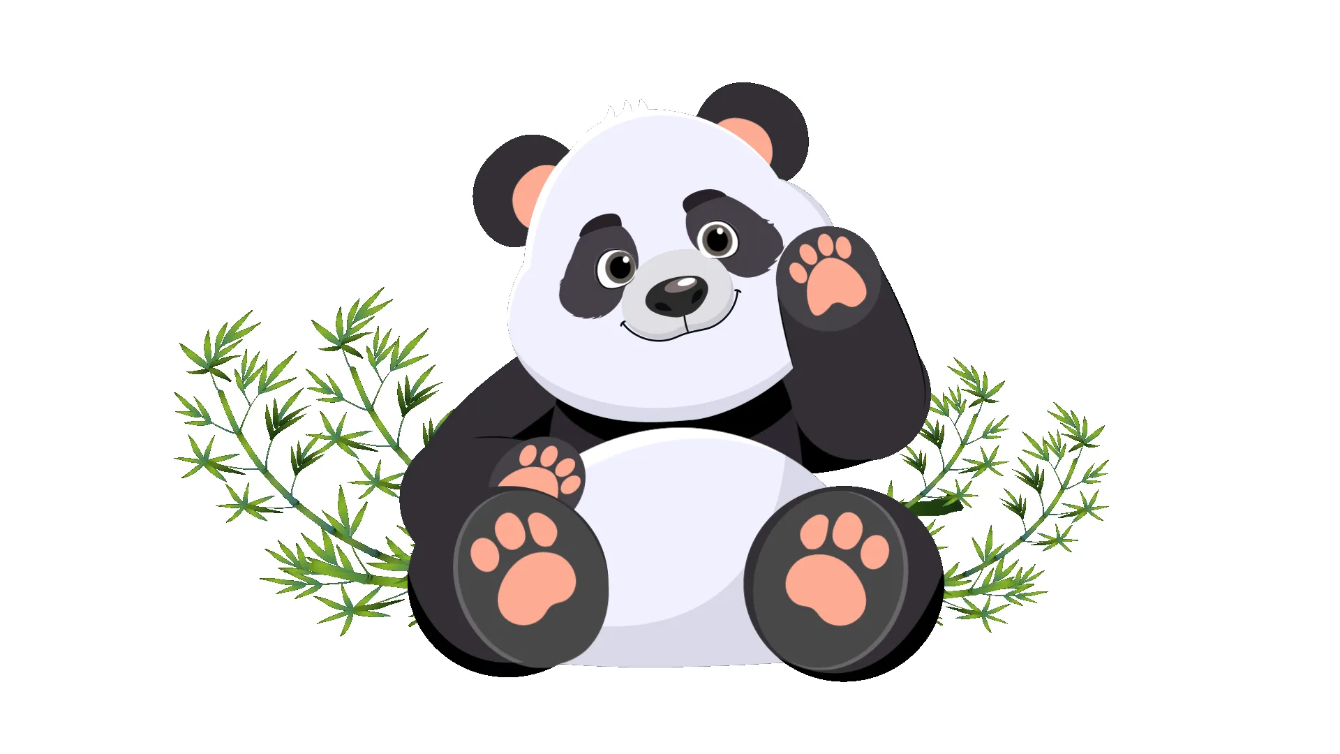Free Green Screen Video of Adorable Giant Panda Waving Hand | Pixominia